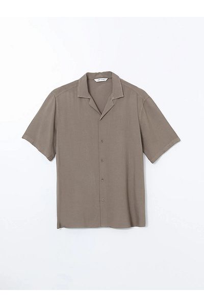 LC Waikiki Ανδρικό πουκάμισο με κοντό μανίκι λινό look
