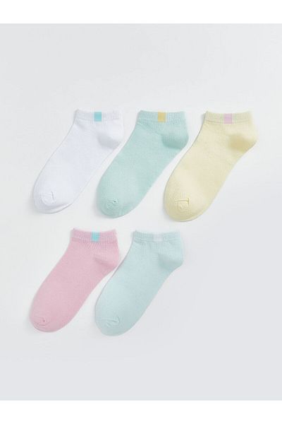 LC Waikiki Women's Plain Booties Socks 5-Pack