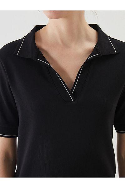 LC Waikiki Crop pentru femei cu gât polo
