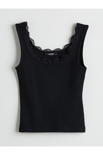 LC Waikiki U-Neck Lace Detailed Women's Athlete