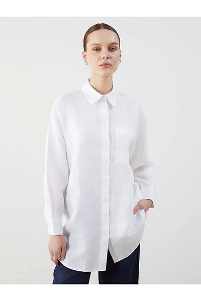 LC Waikiki Cămașă de damă oversize din in