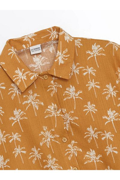 LC Waikiki Patterned Girl's Crop Shirt