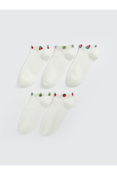 LC Waikiki Printed Women's Booties Socks 5-Pack