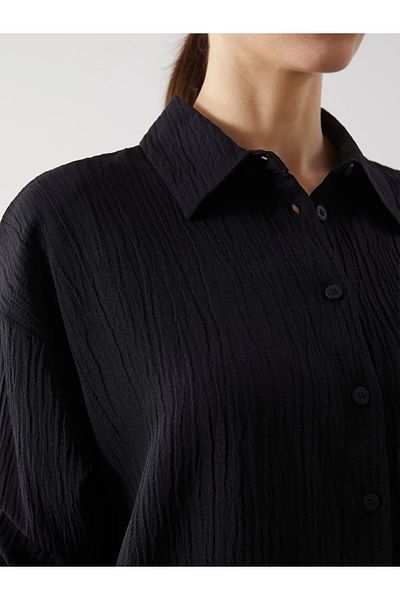 LC Waikiki Γυναικείο πουκάμισο Oversize με υφή