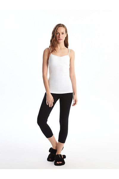 LC Waikiki Women's Cup Tank Top with Heart Neck Strap