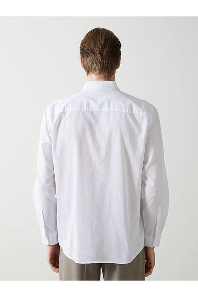 LC Waikiki Ανδρικό πουκάμισο με μακρυμάνικο λινό Slim Fit
