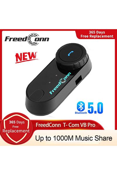 FreedConn One Set T Com Vb Motorcycle Helmet Headset Bluetooth Stereo Intercom Call Wireless Communi