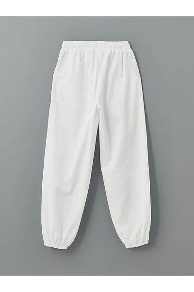 LC Waikiki Basic Girl's Jogger Trousers with Elastic Waist