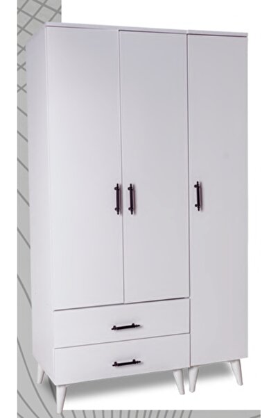 OnurEvimde 3 Kapaklı Askılı Çekmeceli Dolap Çok Amaçlı Dolap Kurulu Hazır Teslim 180 cm Yükseklik