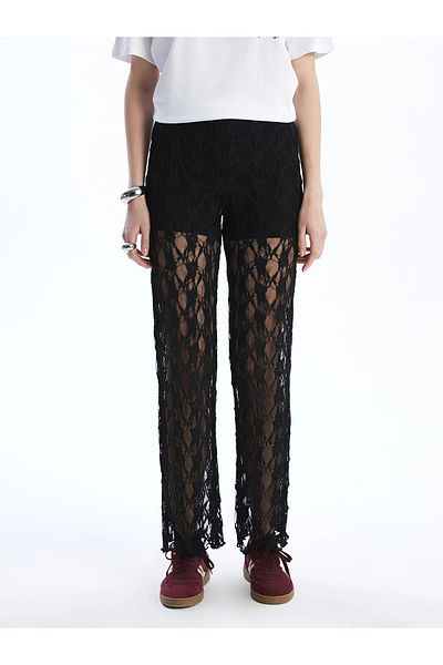 LC Waikiki Lace Women's Trousers with Elastic Waist