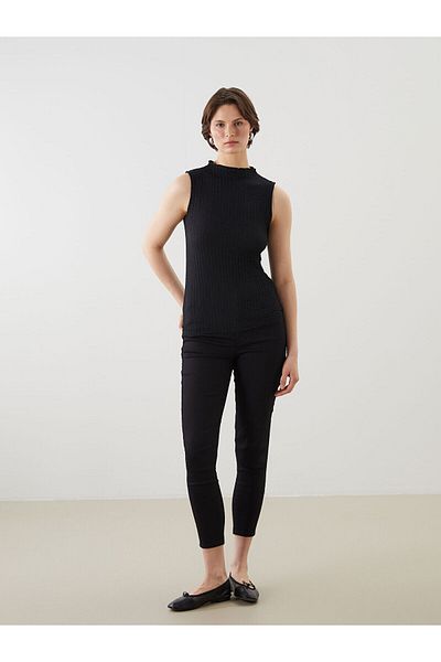 LC Waikiki Stand Collar Textured Women's Athlete