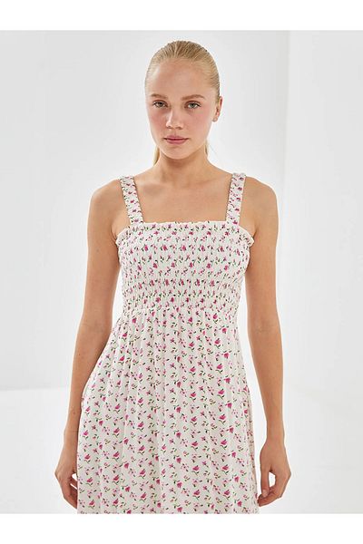 LC Waikiki Square Neck Floral Women's Dress