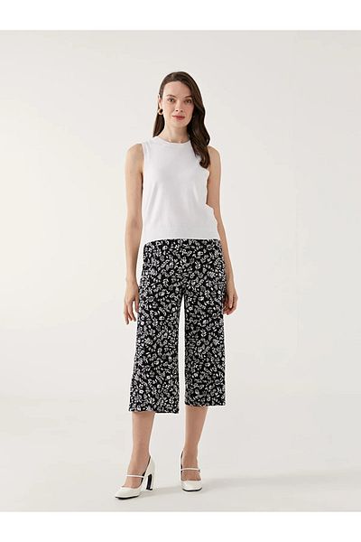 LC Waikiki Capri de damă cu talie elastică florală