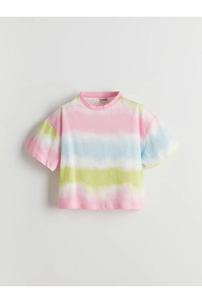 LC Waikiki Tricou Crop pentru fete cu gât crew, pachet de 2