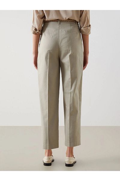 LC Waikiki Belted Waist Carrot Cut Women's Trousers