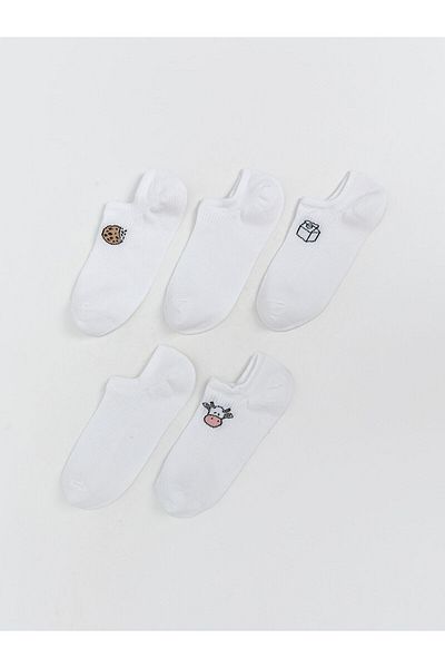 LC Waikiki Printed Women's Booties Socks 5-Pack