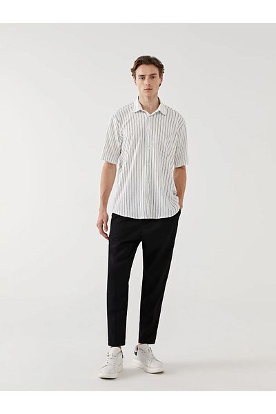 LC Waikiki Regular Fit Short Sleeve Striped Men's Shirt
