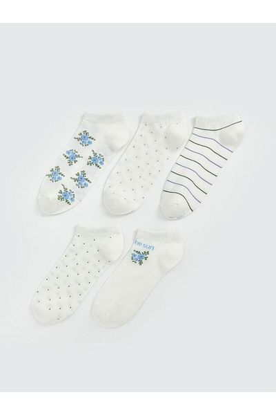 LC Waikiki Floral Women's Booties Socks 5-Pack