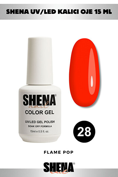 Shena Kalıcı Oje 15 Ml - 28 Mercan Kırmızı - UV/LED Gel Polish ❤ From Dubai