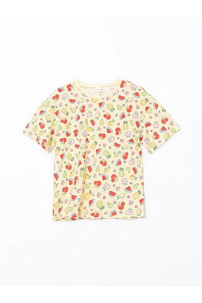 LC Waikiki Crew Neck Girls' Shorts Pajamas Set