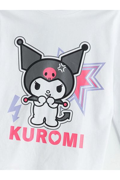 LC Waikiki Σετ πιτζάμες για κορίτσια με στάμπα Kuromi με λαιμόκοψη