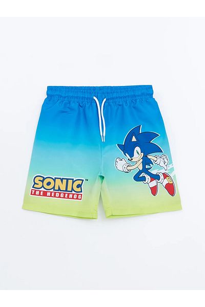 LC Waikiki Αγορικό μαγιό με στάμπα Sonic με προστασία από την υπεριώδη ακτινοβολία γρήγορου στεγνώματος