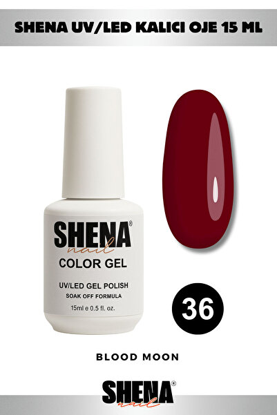 Shena Kalıcı Oje 15 ml - 36 Bordo - Uv/led Gel Polish ❤ From Dubai