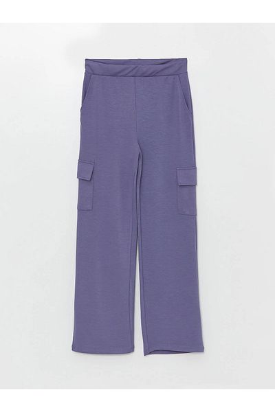 LC Waikiki Straight Interlock Women's Cargo Sweatpants with Elastic Waist