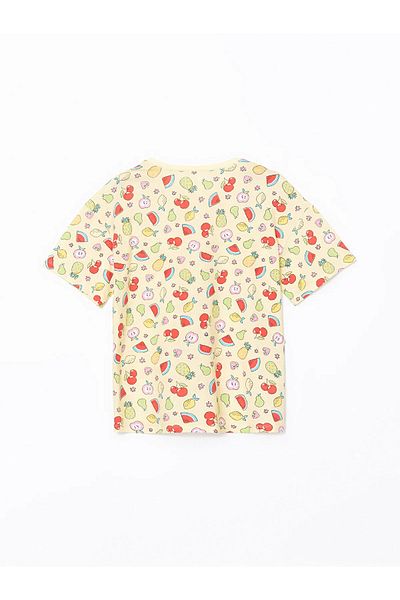 LC Waikiki Crew Neck Girls' Shorts Pajamas Set
