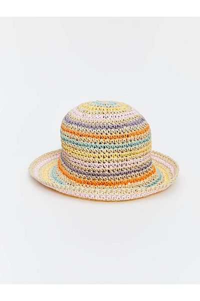 LC Waikiki Color Blocked Girl's Straw Hat