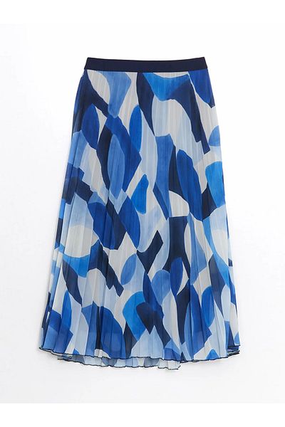 LC Waikiki Women's Floral Chiffon Skirt with Elastic Waist