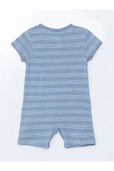 LC Waikiki Striped Baby Boy Combed Cotton Jumpsuit