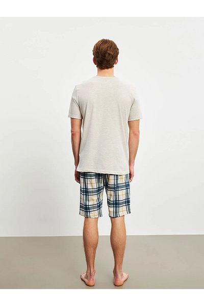 LC Waikiki   Standard Mold Men's Shorts Pajama Set