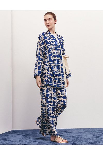 KYR Side Tie Double Suit Indigo