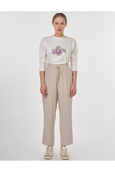 KYR Lace-Up Modal Trousers Stone
