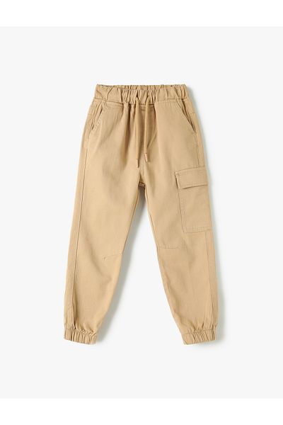 Koton Kalhoty Jogger Kalhoty Kapesní Kravata V pase Elastická Bavlna