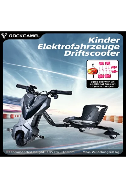ROCKCAMEL 36V High-Power 360°Children/Adult Electric Drifting Scooter-Adjustable