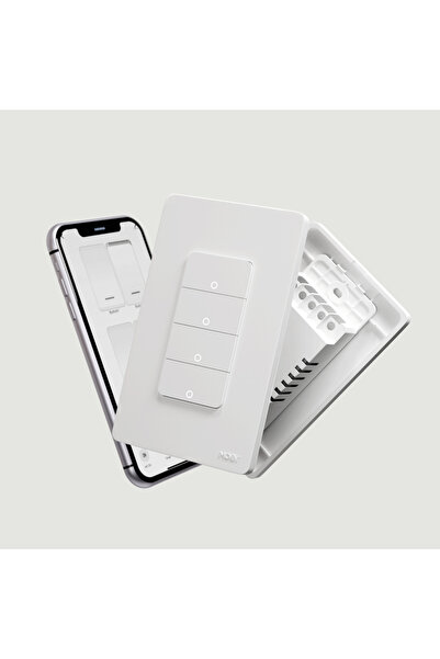 Choice52 4 Gang MOES Tuya Wi-Fi Smart Light Switch US Single Pole Push Button Wall Switch Work With Alexa Goo