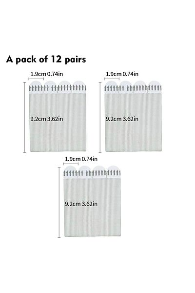 Choice 1.9x9.2cmx12 Pairs 12 Pairs Tapes For Hanging Paintings, Genuine Hanging Strips Medium Size For Draw