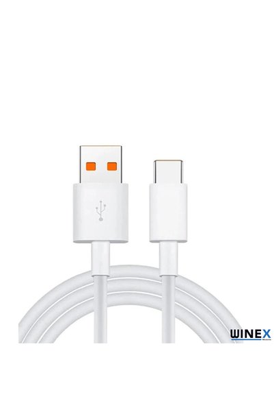 Winex Mobile Winex 6A 100W UsbA to Type-C Hızlı Data ve Şarj Kablosu Beyaz