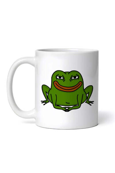 OEM Εξατομικευμένη Λευκή Κούπα, Meme με το Θυμωμένο Πρόσωπο του Πέπε του Βάτρ...