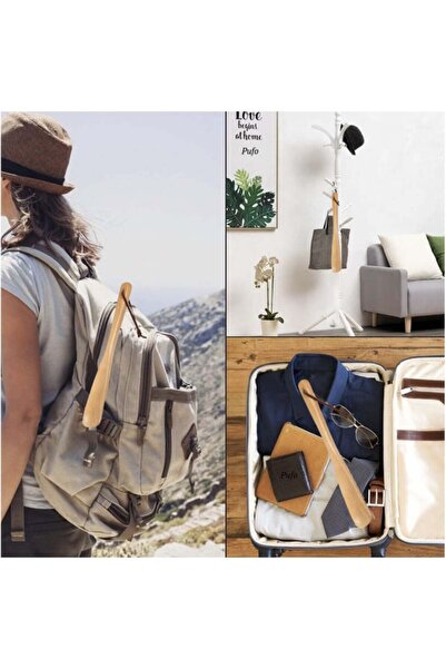 PUFO wooden shoe rack for shoes, 30 cm, brown