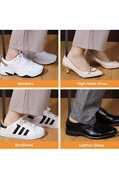 PUFO metal shoe rack 59 cm long for shoes, black