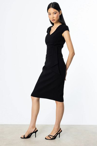 Ekol Belted Midi Dress Black