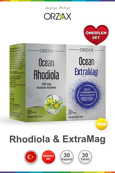 Ocean Rhodiola Capsule 250Mg 30 Capsules & Ocean Extramag 30 Tablets