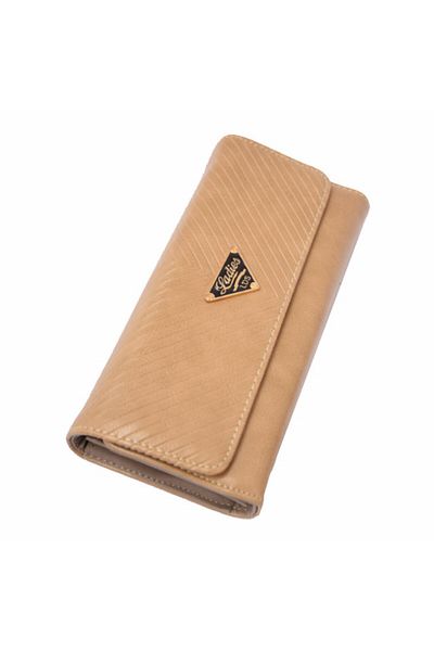 PUFO Portofel elegant de damă, Pufo Luxury, 20 x 10 cm, maro