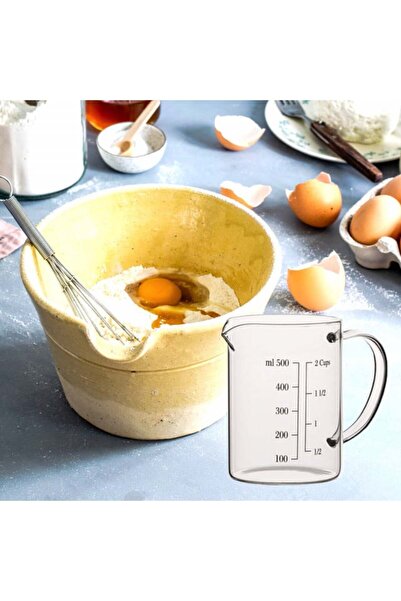 PUFO Borosilicate glass measuring cup, 500 ml, transparent