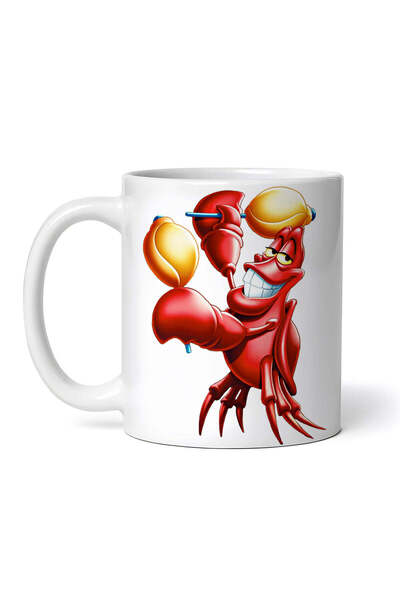 OEM Cană albă personalizată, Mica Sirenă cu Homar, INOVATIX®. 330 ml