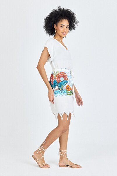 Mulberry Πετσέτα Pareo με φόρεμα παραλίας από μπαμπού με στάμπα Samira