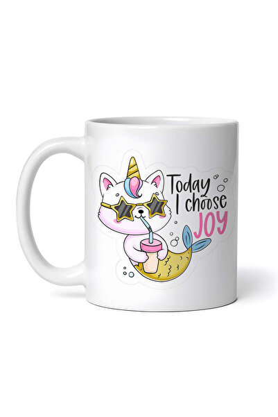 OEM Εξατομικευμένη λευκή κούπα, Σήμερα επιλέγω τη χαρά, INOVATIX®. 330 ml